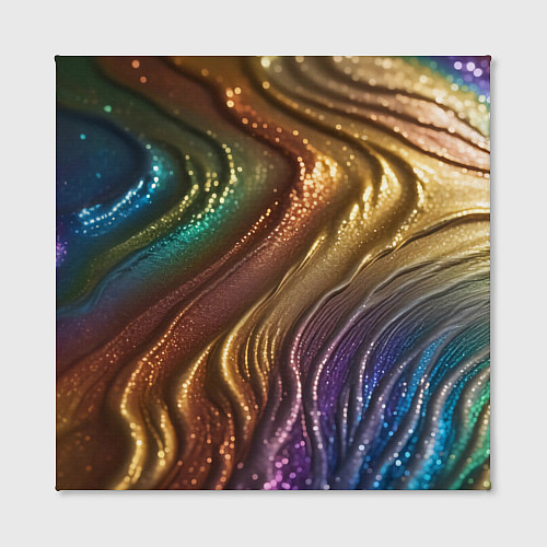 Картина квадратная Сморщенные складочки жидкости / 3D-принт – фото 2