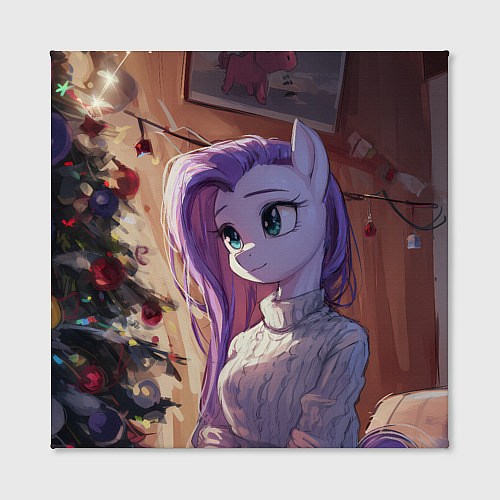 Картина квадратная Анимешная лошадка - Новый год / 3D-принт – фото 2