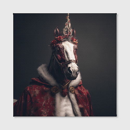 Картина квадратная Лошадь в новогоднем костюме / 3D-принт – фото 2