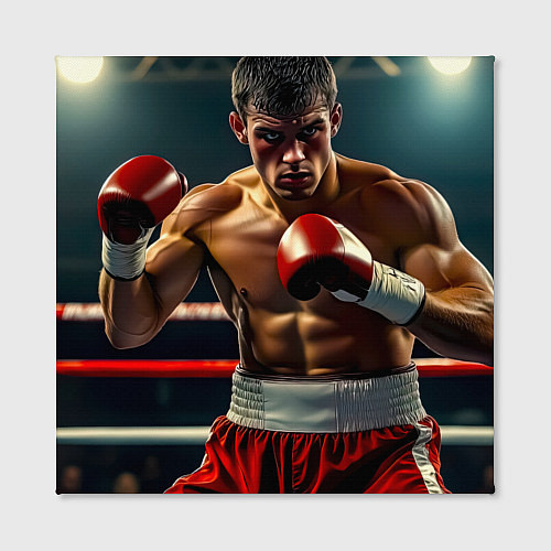 Картина квадратная Боксёр в ринге / 3D-принт – фото 2