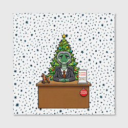 Холст квадратный Я устал я ухожу - новогодний мем 2026, цвет: 3D-принт — фото 2