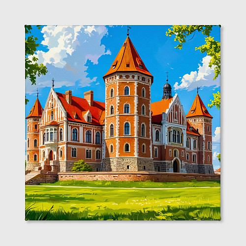 Картина квадратная Великолепие Мирского замка / 3D-принт – фото 2