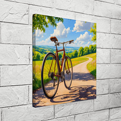 Холст квадратный Велопрогулка в лучах лета, цвет: 3D-принт — фото 2