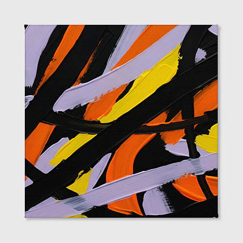 Картина квадратная Полоски краски абстракция / 3D-принт – фото 2