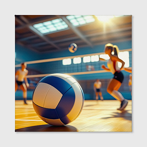 Картина квадратная Динамика волейбольного матча / 3D-принт – фото 2