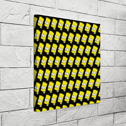 Холст квадратный Барт Симпсон: узор, цвет: 3D-принт — фото 2