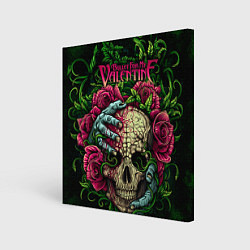 Холст квадратный BFMV: Roses Skull, цвет: 3D-принт