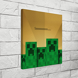 Холст квадратный Minecraft Sssss, цвет: 3D-принт — фото 2