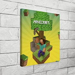 Холст квадратный Minecraft Tree, цвет: 3D-принт — фото 2