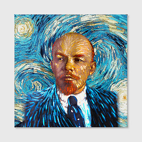 Картина квадратная Ленин Ван Гога / 3D-принт – фото 2