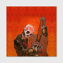 Холст квадратный Скелет с гитарой, цвет: 3D-принт — фото 2