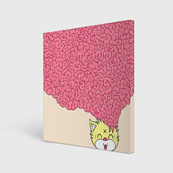 Холст квадратный Drop Dead: Pink Brains, цвет: 3D-принт