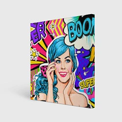 Холст квадратный Pop art, цвет: 3D-принт