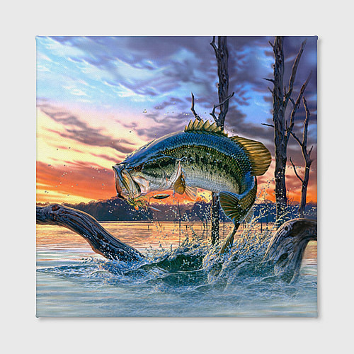 Картина квадратная Рыба над водой / 3D-принт – фото 2