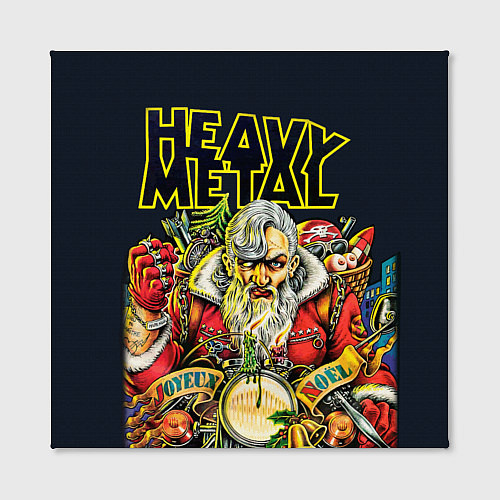 Картина квадратная Heavy Metal Santa / 3D-принт – фото 2