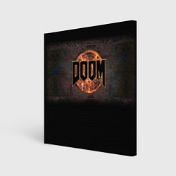 Холст квадратный DOOM Fire, цвет: 3D-принт