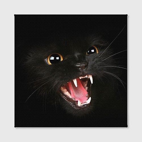 Картина квадратная Черный кот / 3D-принт – фото 2