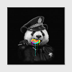 Холст квадратный Панда с карамелью, цвет: 3D-принт — фото 2