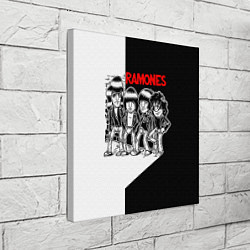 Холст квадратный Ramones Boys, цвет: 3D-принт — фото 2