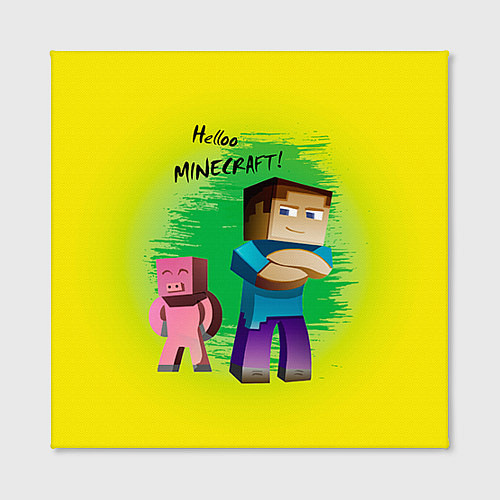 Картина квадратная Hello Minecraft / 3D-принт – фото 2