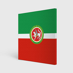 Холст квадратный Татарстан: флаг, цвет: 3D-принт