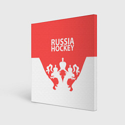 Холст квадратный Russia Hockey, цвет: 3D-принт
