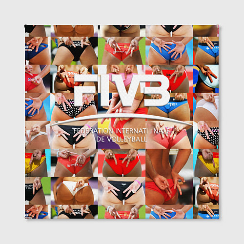 Картина квадратная Волейбол скрытые знаки FIVB / 3D-принт – фото 2