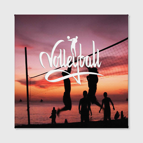 Картина квадратная Пляжный волейбол на закате / 3D-принт – фото 2