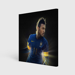 Холст квадратный Neymar: Brasil Team, цвет: 3D-принт