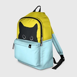 Рюкзак Черный кот выглядывает, цвет: 3D-принт