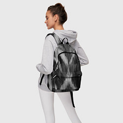 Рюкзак Черно-белая штриховка, цвет: 3D-принт — фото 2