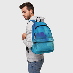 Рюкзак Синяя акварель, цвет: 3D-принт — фото 2