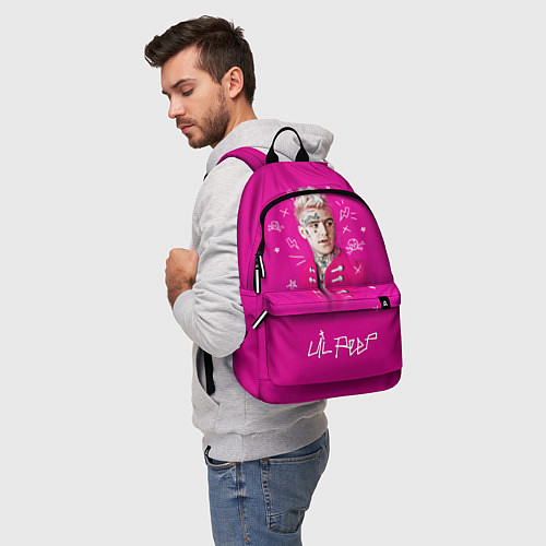 Рюкзак Lil Peep: Pink Light / 3D-принт – фото 5