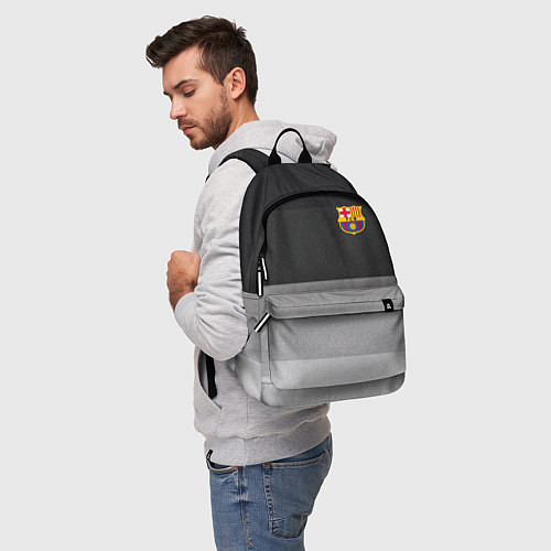 Рюкзак ФК Барселона: Серый стиль / 3D-принт – фото 5