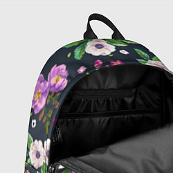 Рюкзак Пурпурные цветы, цвет: 3D-принт — фото 2