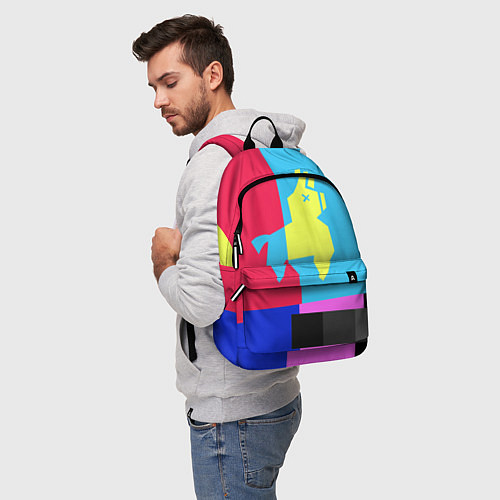 Рюкзак Цветная Лама / 3D-принт – фото 5