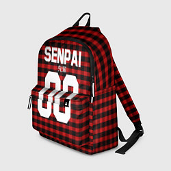Рюкзак Senpai 00: Red Grid, цвет: 3D-принт