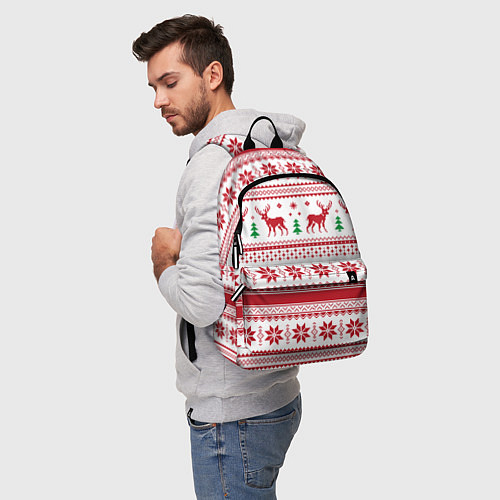 Рюкзак Новогодние олени / 3D-принт – фото 5