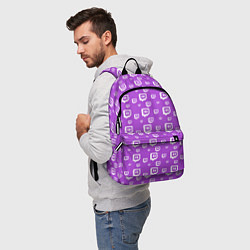 Рюкзак Twitch: Violet Pattern, цвет: 3D-принт — фото 2