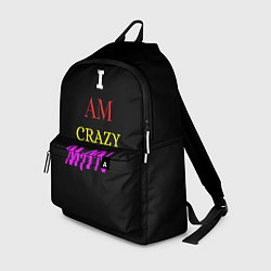 Рюкзак I am crazy man, цвет: 3D-принт