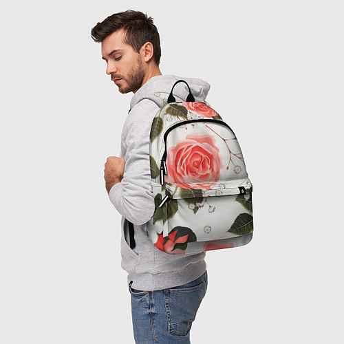 Рюкзак Нежные розы / 3D-принт – фото 5