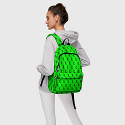 Рюкзак Эл паттерн зеленый, цвет: 3D-принт — фото 2