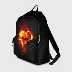 Рюкзак Пламенное сердце, цвет: 3D-принт