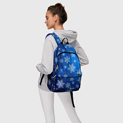 Рюкзак Новый Год Снежинки, цвет: 3D-принт — фото 2