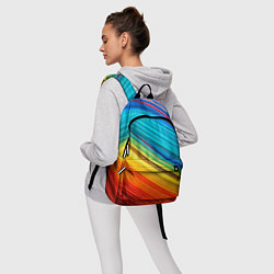 Рюкзак Цветной мех диагональ, цвет: 3D-принт — фото 2