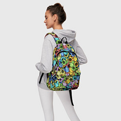 Рюкзак Цветные Поп Котики, цвет: 3D-принт — фото 2