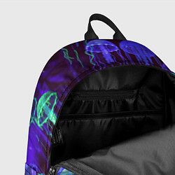 Рюкзак Неоновые медузы, цвет: 3D-принт — фото 2