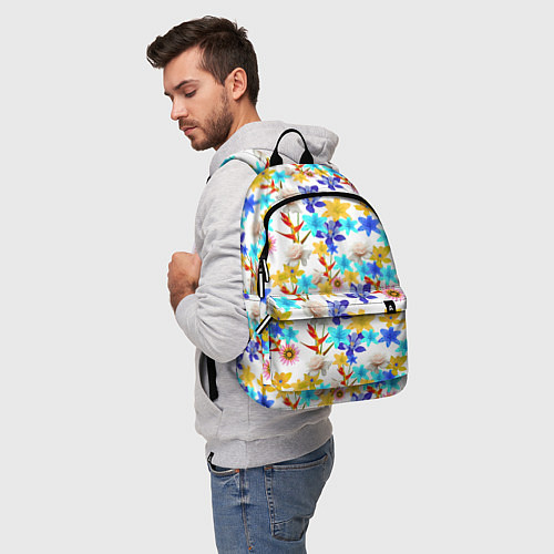 Рюкзак Узор из весенних цветов / 3D-принт – фото 5