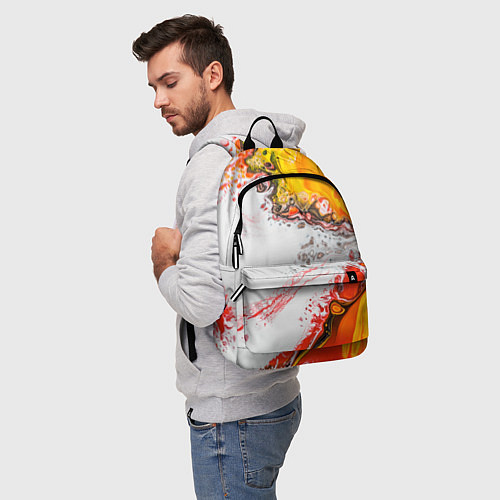 Рюкзак Рисунок желтой краской / 3D-принт – фото 5