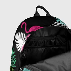 Рюкзак Фламинго с цветами, цвет: 3D-принт — фото 2